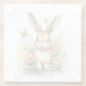 Leuk bos baby bunny pints kinderkamer kunst glazen onderzetter (Achterkant)