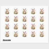 Leuk bos baby bunny pints kinderkamer kunst ronde sticker (Vel)