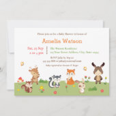 Leuk bos Kleurrijke bosdieren Baby shower Kaart (Voorkant)