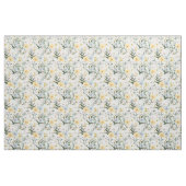 Leuk botanisch ivoor en blauw l wit stof (Fat Quarter)