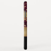 Leuk Bourgogne Goud Glitter Script Monogrammed Case-Mate iPhone Case (Achterkant/rechts)