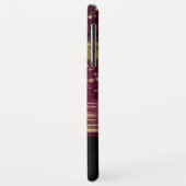 Leuk Bourgogne Goud Glitter Script Monogrammed Case-Mate iPhone Case (Achterkant/links)