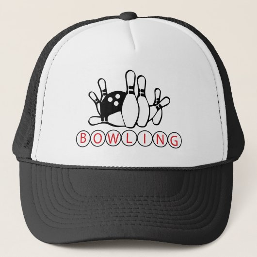 Leuk Bowling bal en pins league liefhebbers pet (Voorkant)