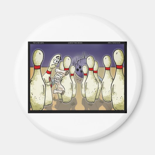Leuk Bowling Testament Grappig Cadeau, T-shirts, K Magneet (Voorkant)
