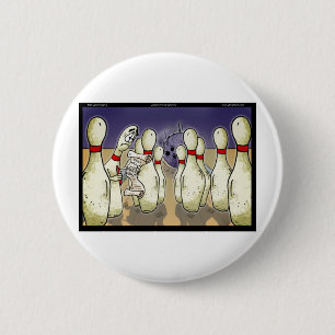 Leuk Bowling Testament Grappig Cadeau, T-shirts, K Ronde Button 5,7 Cm