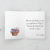 Leuk breien kitten met garens aangepaste naam bedankkaart (Binnen)