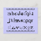 Leuk Briefkaart van het alfabet in het Engels (Voorkant)