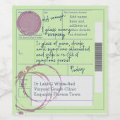 Leuk Brits Recept Voor WIJN Gepersonaliseerd Cadea Wijn Etiket (Enkel label)