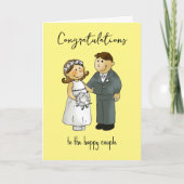 Leuk bruidspaar Gefeliciteerd Kaart (Voorkant)