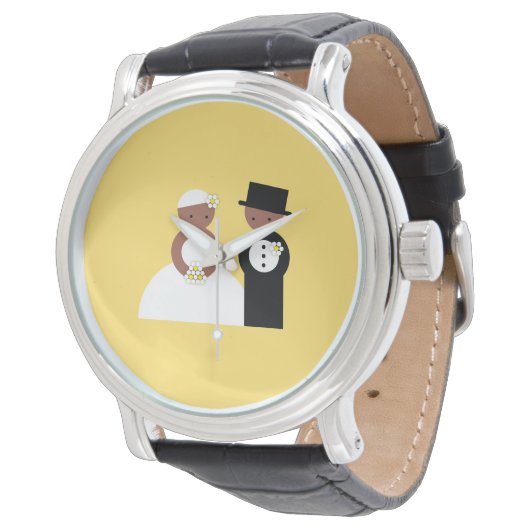 Leuk bruidspaar horloge (Gekanteld)