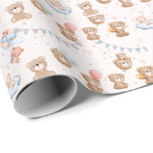 Leuk Bruin Baby Beer Cadeaupapier (Rol Hoek)