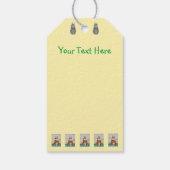 Leuk bruin konijntje met  bloemetjes cadeaulabel (Achterkant)