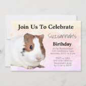 Leuk Bruin Wit Guinee Varken Custom Kleurrijke Par Kaart (Voorkant)