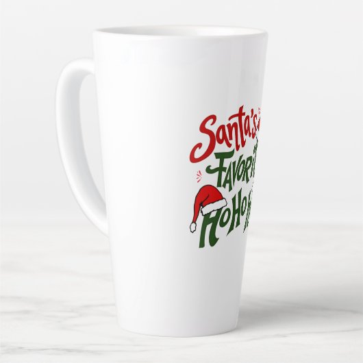 Leuk & brutaal kerstontwerp - Latte Mok (Linkerhoek)