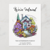 Leuk Bungalow Huis Nieuw Huis Verhuisaankondiging Briefkaart (Voorkant)