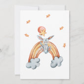 Leuk Bunny Blue Baby shower Dank je kaart (Achterkant)