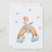 Leuk Bunny Blue Baby shower Dank je kaart (Achterkant)