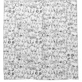 leuk bustpatroon douchegordijn (Voorkant)