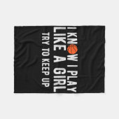 Leuk bysketbyll spelen als een meisje bubbel fleece deken (Voorkant (Horizontaal))