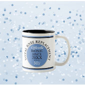 Leuk cadeau~ Bionische knievervangingsmok Tweekleurige Koffiemok