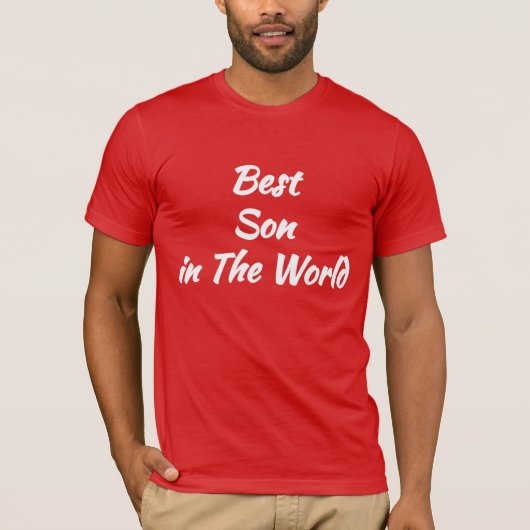 Leuk cadeau-idee - Beste zoon van de wereld T-shirt (Voorkant)