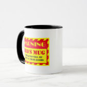 Leuk cadeau-idee voor Vaderdag, Unique Dad Warning Mok (Voorkant links)