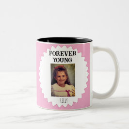 Leuk cadeau! kindertijd foto tweetonige koffie tweekleurige koffiemok