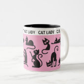 Leuk cadeau! Perfect Cat Lady Tweekleurige Koffiemok (Voorkant rechts)