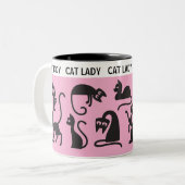 Leuk cadeau! Perfect Cat Lady Tweekleurige Koffiemok (Voorkant links)