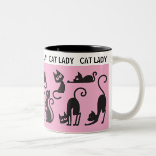 Leuk cadeau! Perfect Cat Lady Tweekleurige Koffiemok