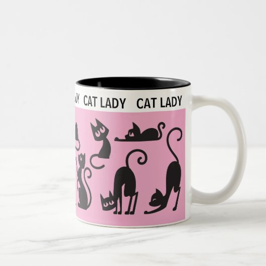 Leuk cadeau! Perfect Cat Lady Tweekleurige Koffiemok (Rechts)
