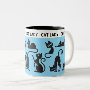 Leuk cadeau! Perfect Cat Lady Tweekleurige Koffiemok