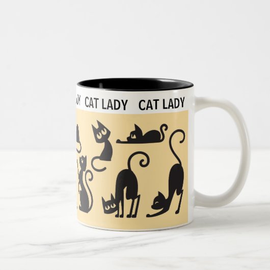 Leuk cadeau! Perfect Cat Lady Tweekleurige Koffiemok (Rechts)