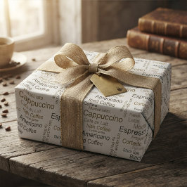 Leuk cadeau van koffie, espresso, Americano of Cor Cadeaupapier