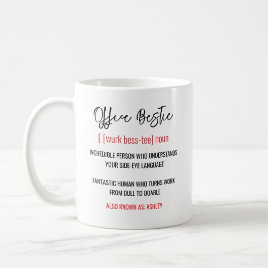 Leuk cadeau voor collega's & Kantoor Besties Koffiemok (Links)
