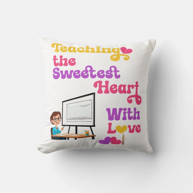 Leuk cadeau voor leerkrachten op de Valentijnsdag Kussen (Voorkant)