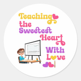 Leuk cadeau voor leerkrachten op de Valentijnsdag Ronde Sticker