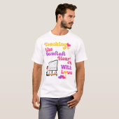 Leuk cadeau voor leerkrachten op de Valentijnsdag T-shirt (Voorkant volledig)