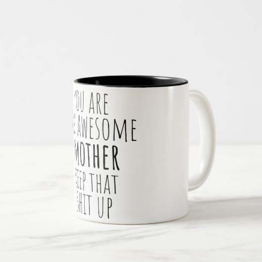 Leuk cadeau voor mama 2025 moederdag tweekleurige koffiemok (Voorkant rechts)