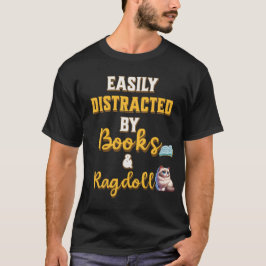 Leuk cadeau voor mensen die van boeken en katten h t-shirt