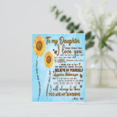 Leuk Cadeau Voor Mijn Dochter, Beste Cadeau voor K Kaart (Staand voorkant)