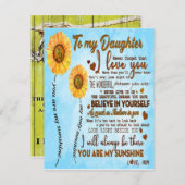 Leuk Cadeau Voor Mijn Dochter, Beste Cadeau voor K Kaart (Voorkant / Achterkant)