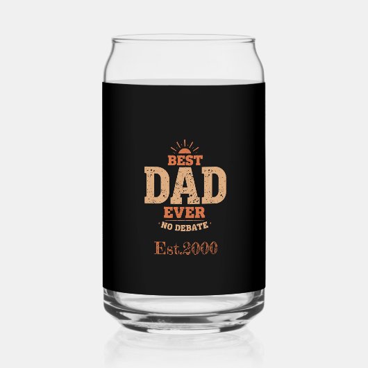 Leuk Cadeau voor Papa Blikvorm Glas (Achterkant)