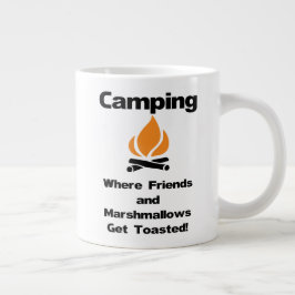 Leuk Camping Gezegde met Marshmallows en Vrienden Grote Koffiekop