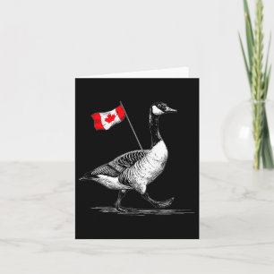 Leuk Canada dier met vlag voor ganzenliefhebbers Kaart