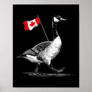 Leuk Canada dier met vlag voor ganzenliefhebbers Poster