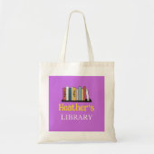 LEUK! Canvas tas - Bibliotheek - Gepersonaliseerd  (Voorkant)