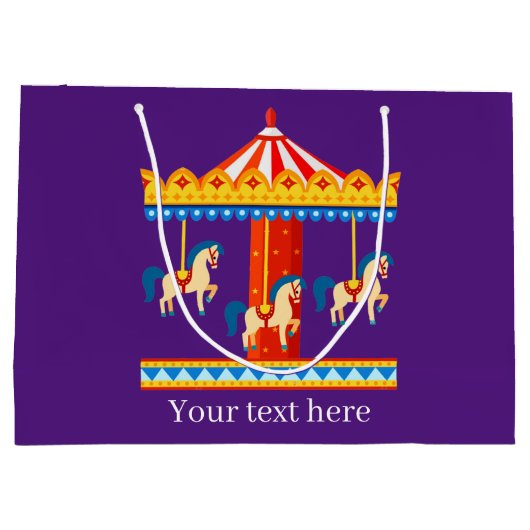 leuk carrouselliefhebber kinder groot cadeauzakje (Achterkant)