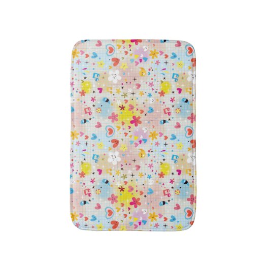 leuk cartoon-patroon badmat (Voorkant Verticaal)