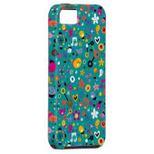 leuk cartoon patroon blauwgroen Case-Mate iPhone case (Back/Rechts)